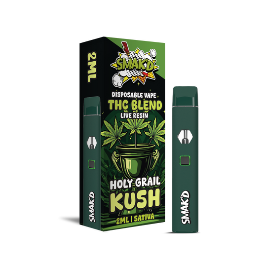 Smak'd Disposable THCA 2ML 5pk - Holy Grail Kush