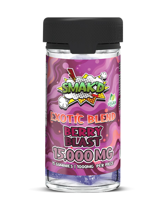 SMAK'D Exotic Blend Gummies 15000mg - Berry Blast