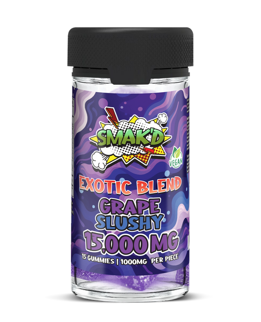 SMAK'D Exotic Blend Gummies 15000mg - Grape Slushy