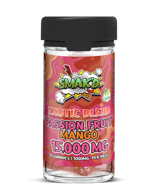 SMAK'D Exotic Blend Gummies 15000mg - Passion Fruit Mango