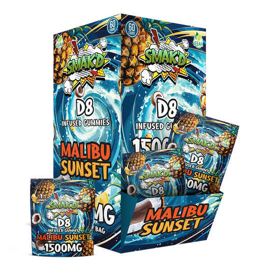 Smak'd Gummies D8 1500mg - Malibu Sunset- 60 pcs